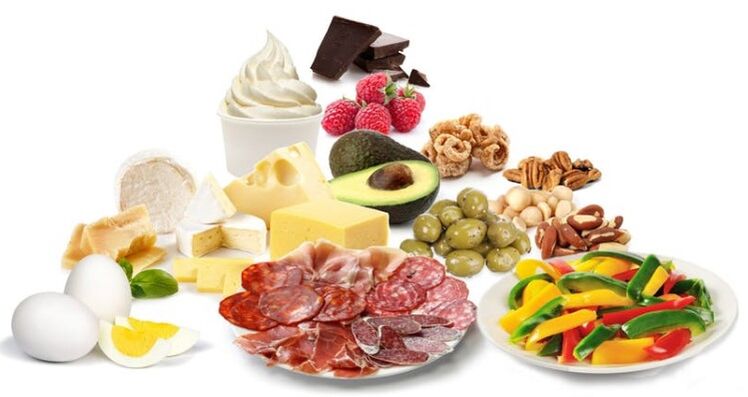 Produkter fir Keto-Diät